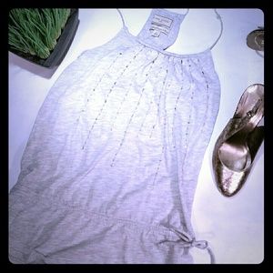 A&F Beaded Drop Waist Racerback Bra Top